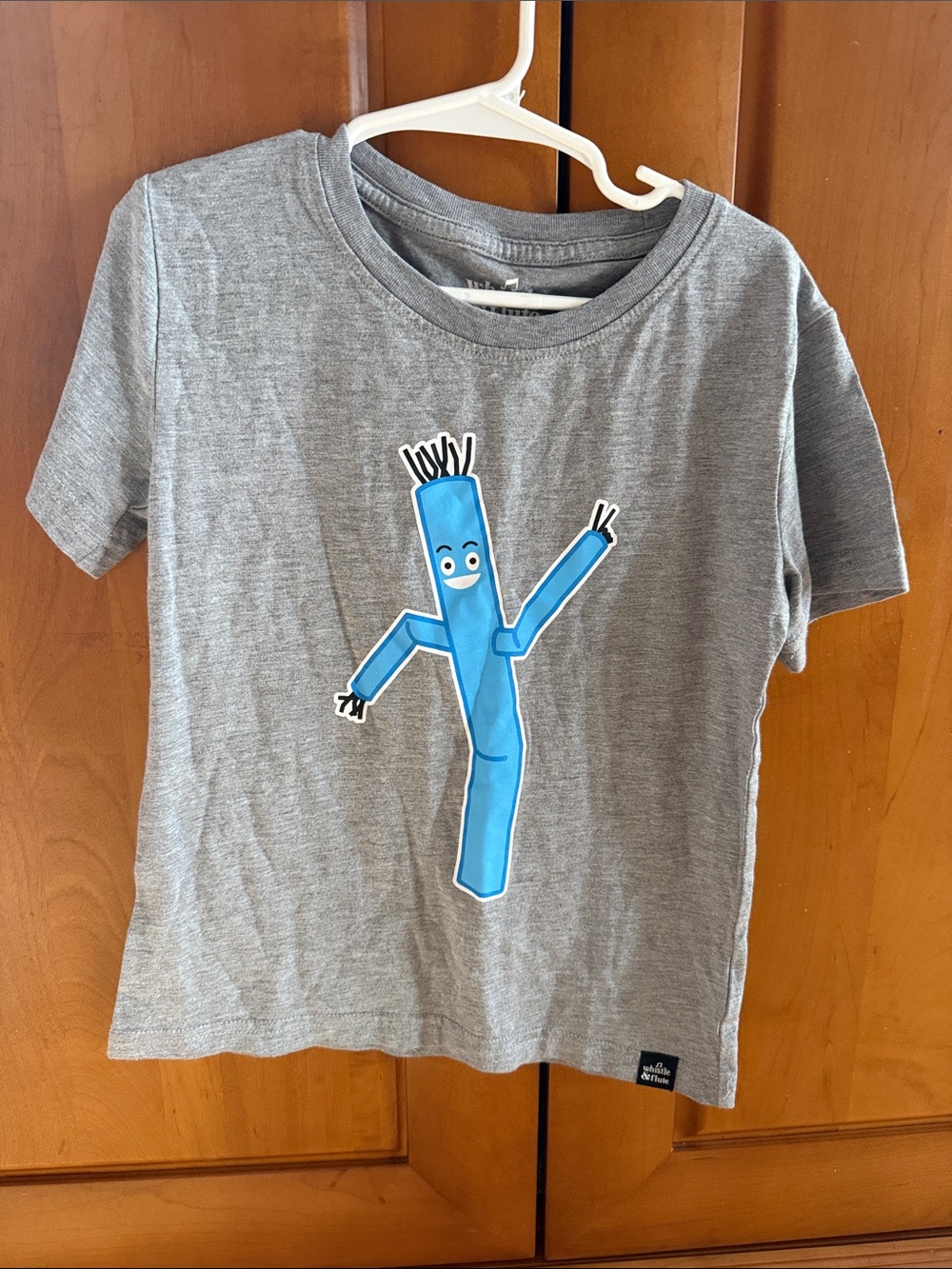 Kids Gray T-Shirt with Blue Wacky Tube Character - Whistle & Flute